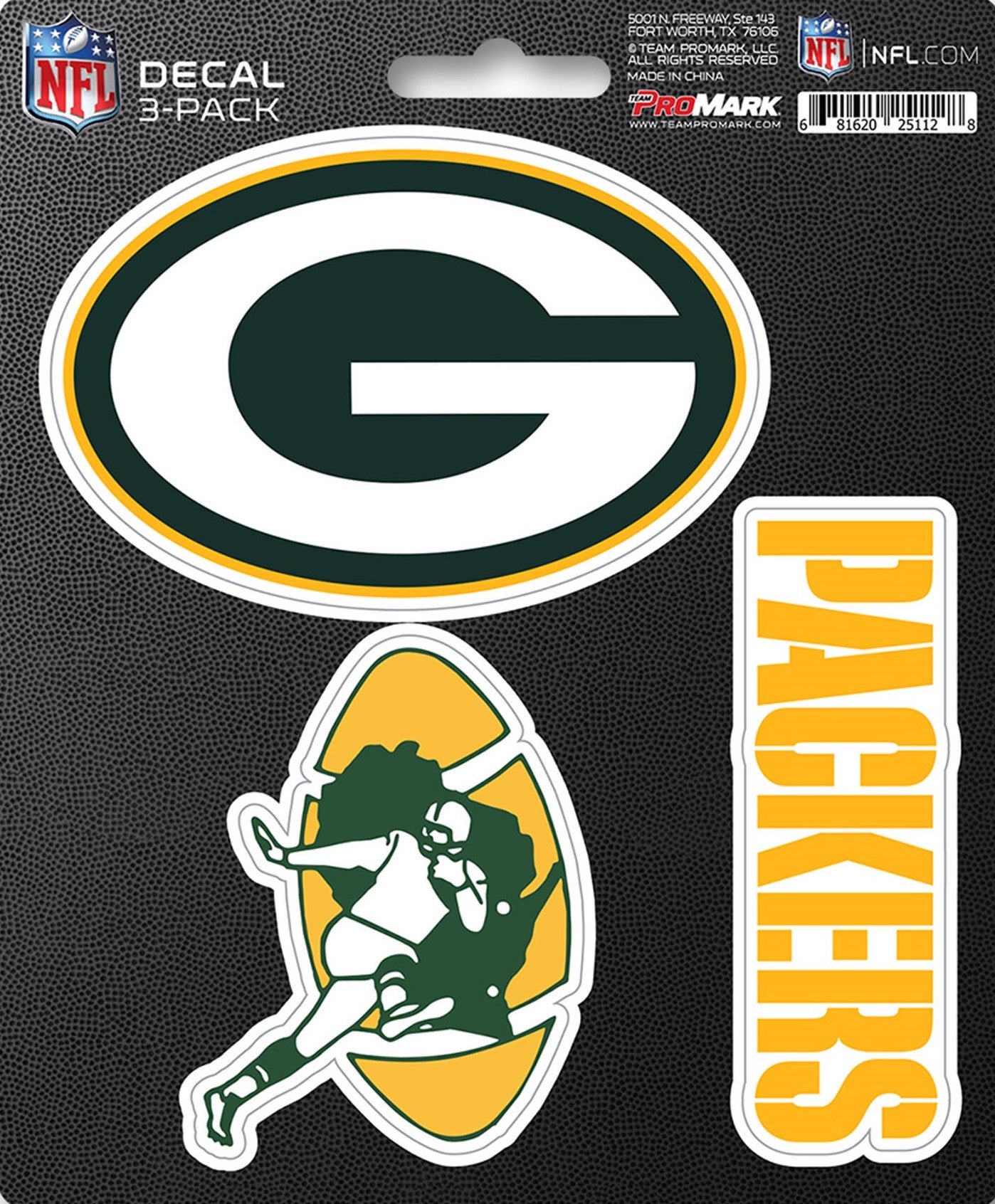 NFL Official Team Sticker Mats - Set of 3 Stickers Officially Licensed
