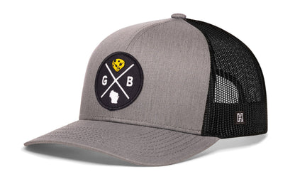 Green Bay Trucker Hat  |  Black GB Cheese X Snapback