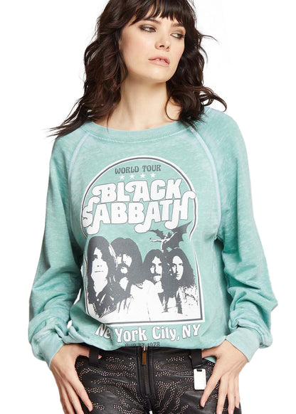 Black Sabbath New York City Band Womens Sweatshirt Green