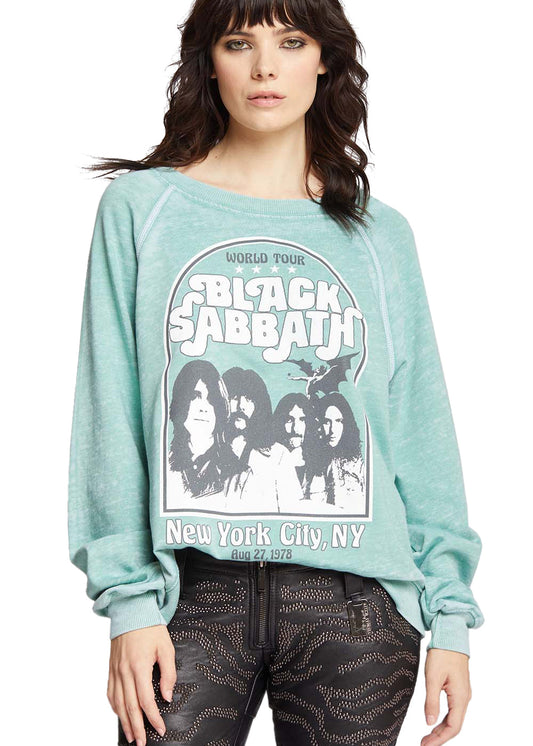 Black Sabbath New York City Band Womens Sweatshirt Green