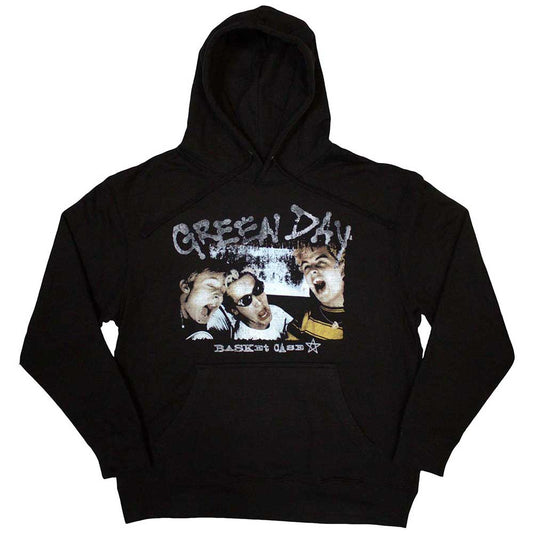 Green Day Basket Case Star Mens Hoodie Black