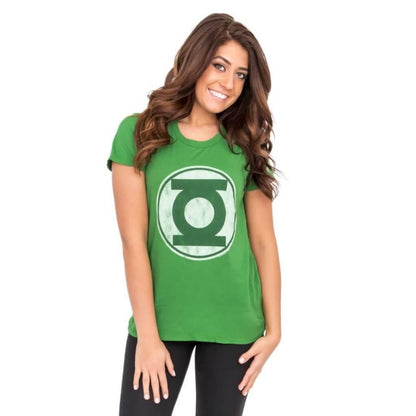Green Lantern Distressed Logo Juniors T-shirt