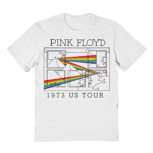 Pink Floyd 1973 U.S. Tour Refractor Mens T Shirt White