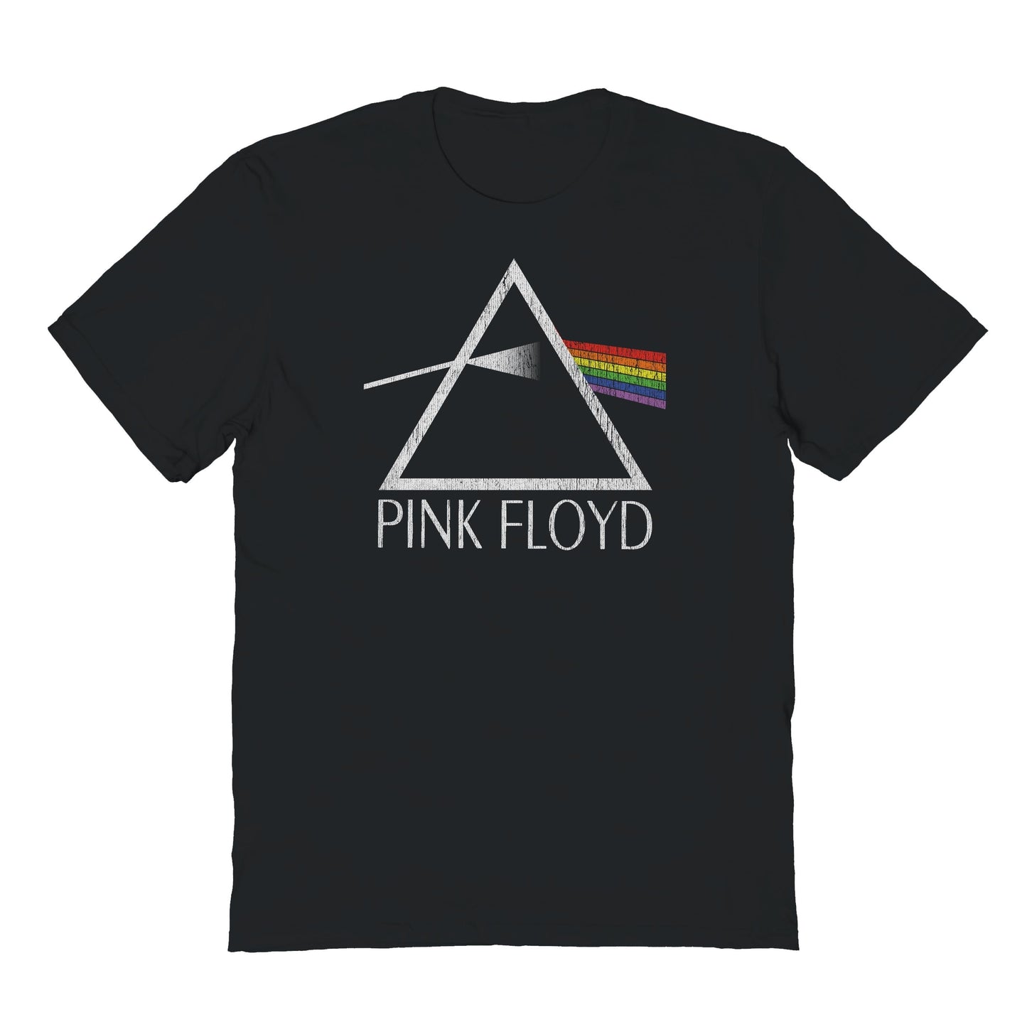 Pink Floyd 72 Tour Distressed Mens T Shirt Black