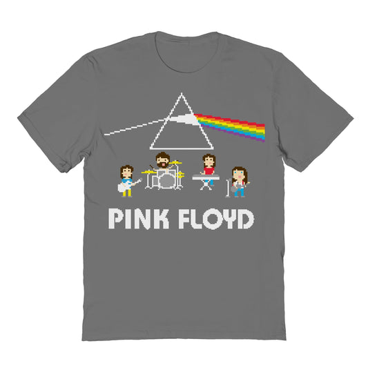 Pink Floyd 8 Bit Foyd Mens T Shirt Charcoal