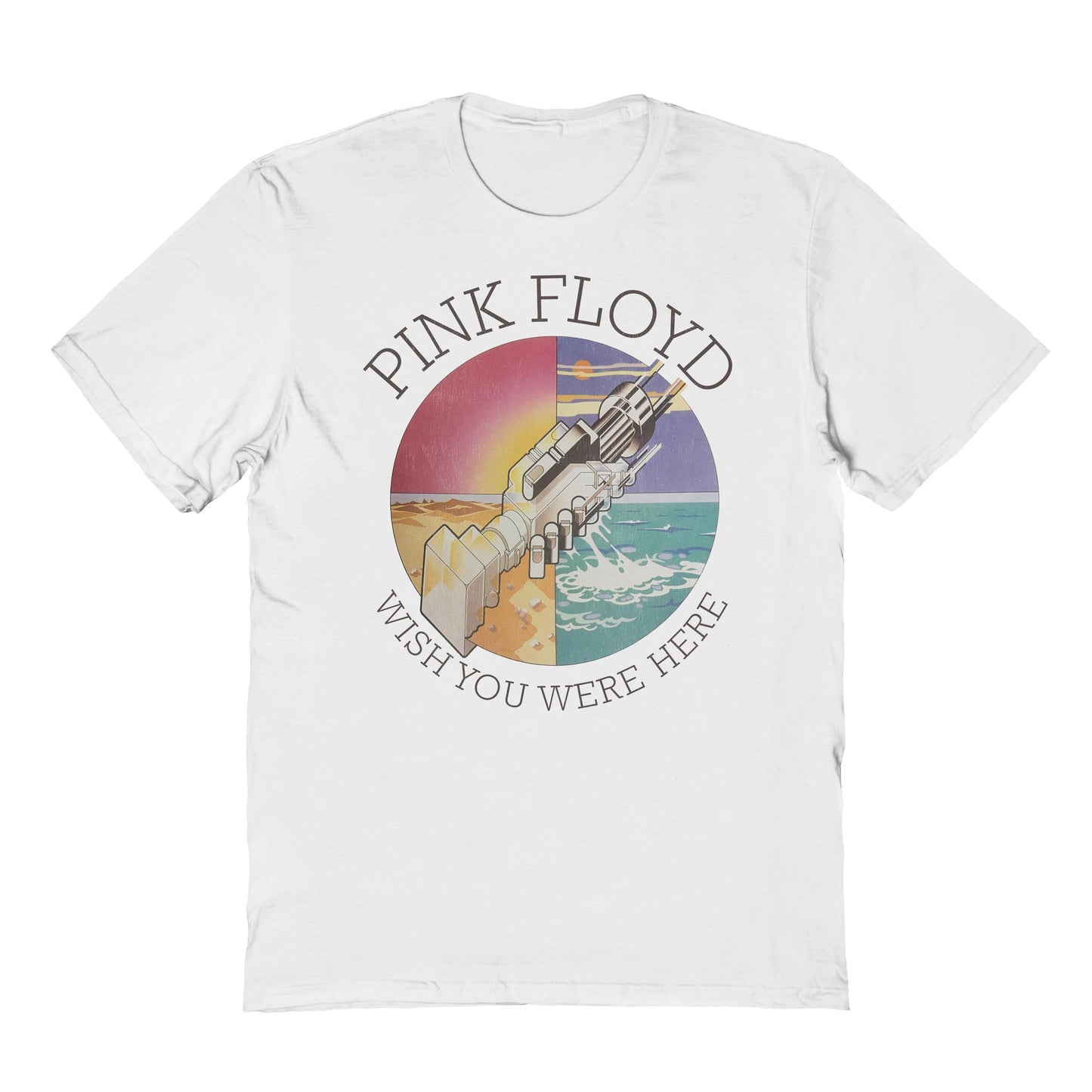 Pink Floyd Album Sticker Mens T Shirt White