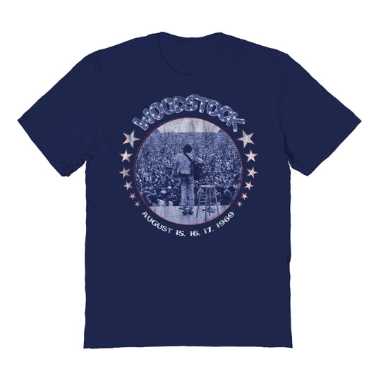 Woodstock American Festival Mens T Shirt Navy Blue