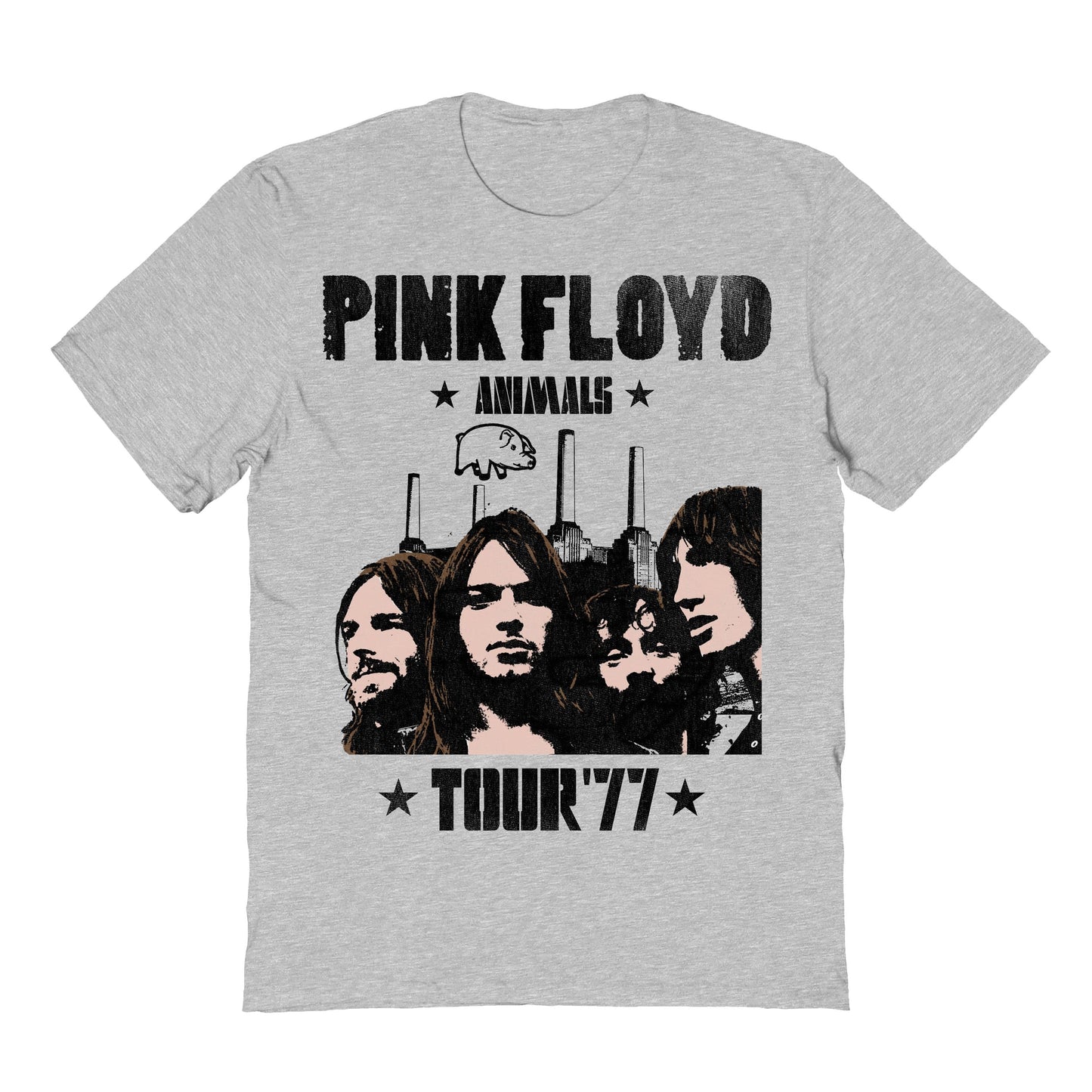 Pink Floyd Animal Tour 77 Mens T Shirt Sport Grey