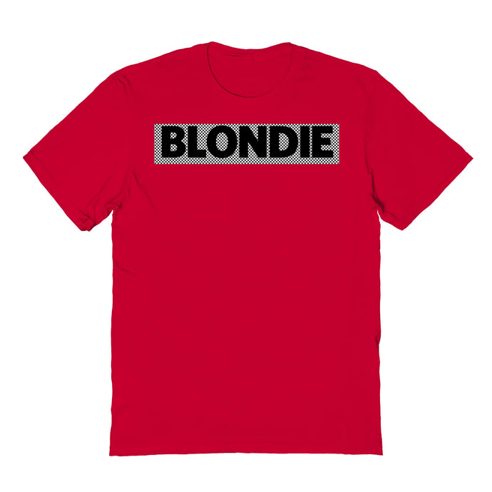 Blondie Circle Checks Mens T Shirt Red