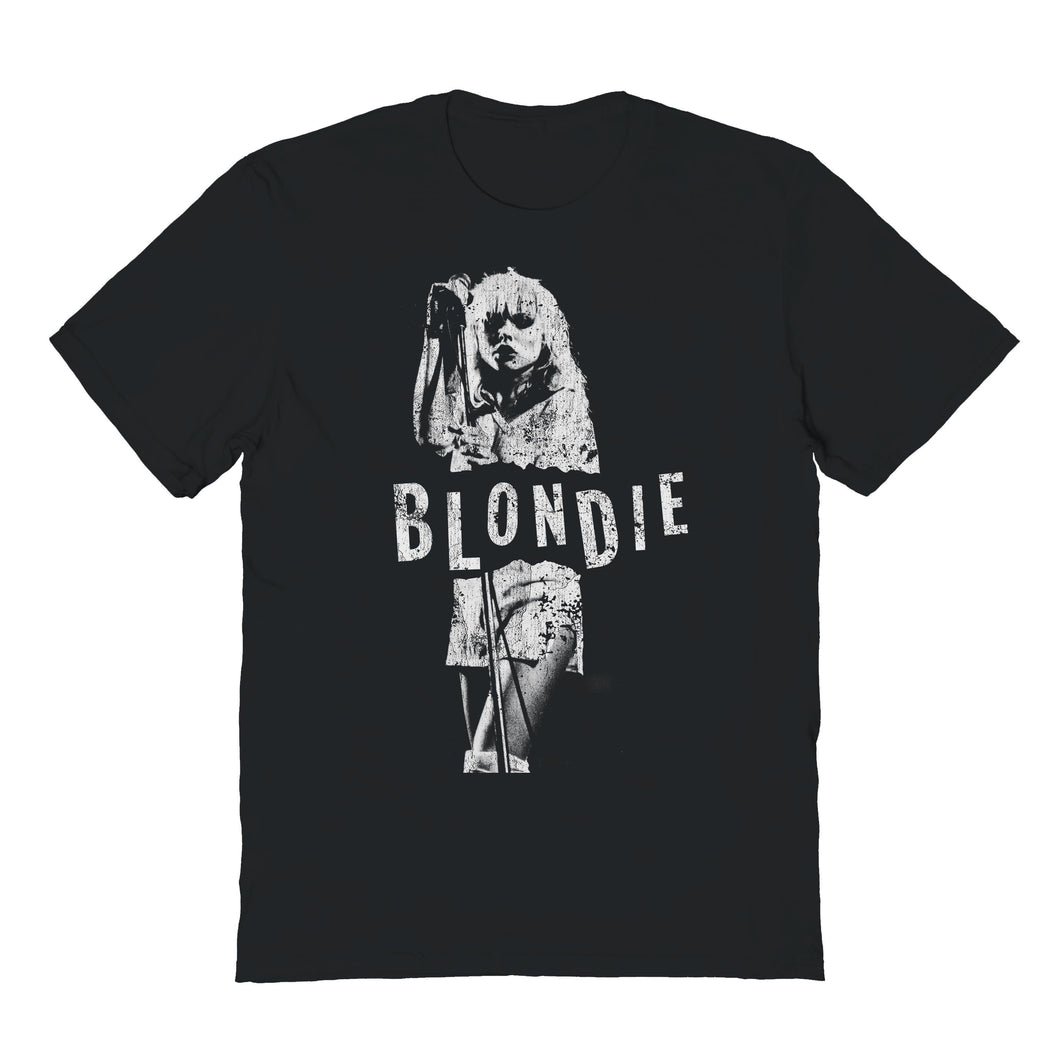 Blondie Singing Mens T Shirt Black