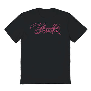 Blondie Logo Out Mens T Shirt Black