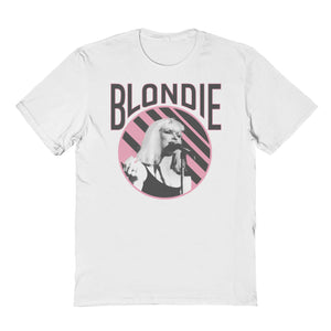 Blondie Circle Slash Blondie Mens T Shirt White