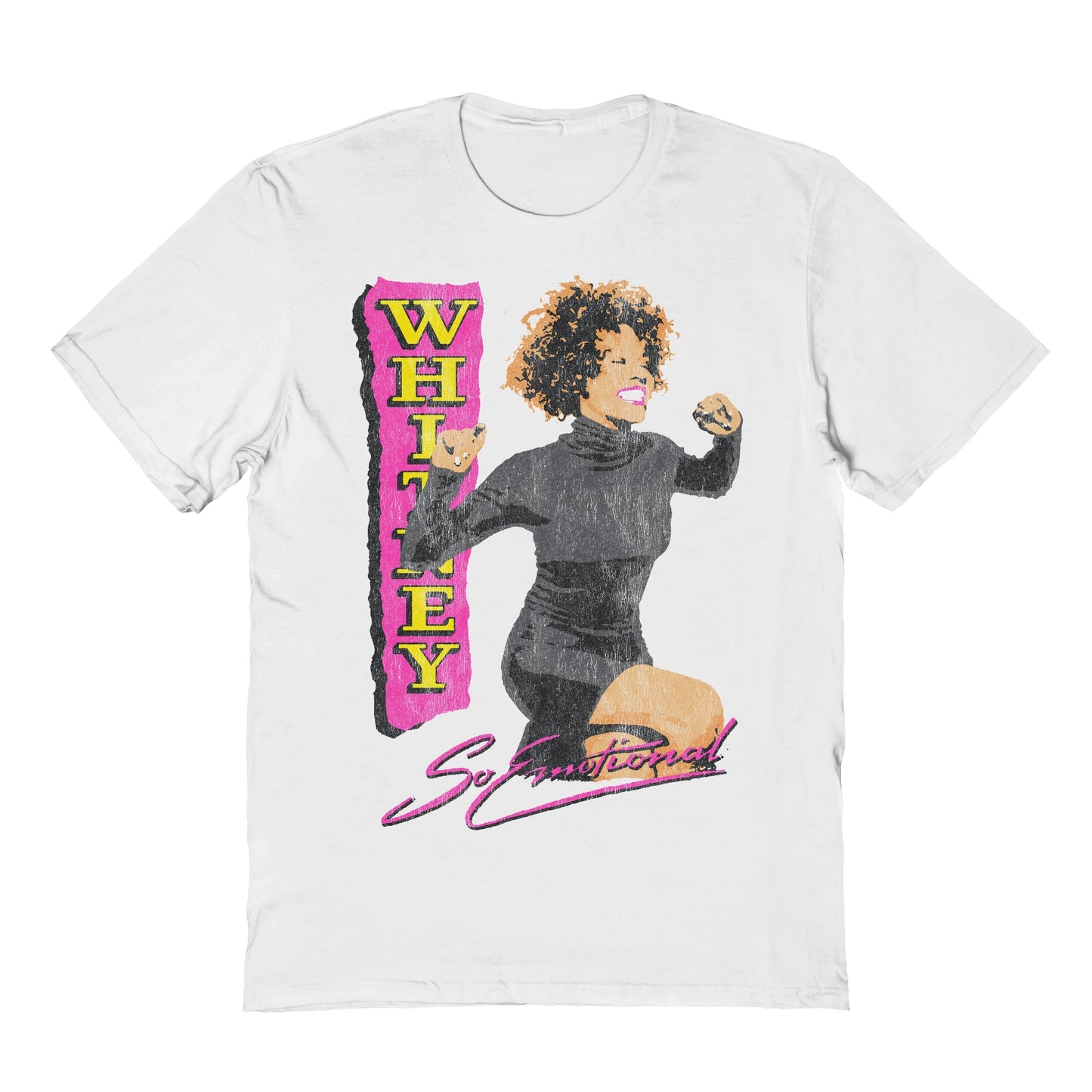 Whitney Houston Contrast Whitney Mens T Shirt White