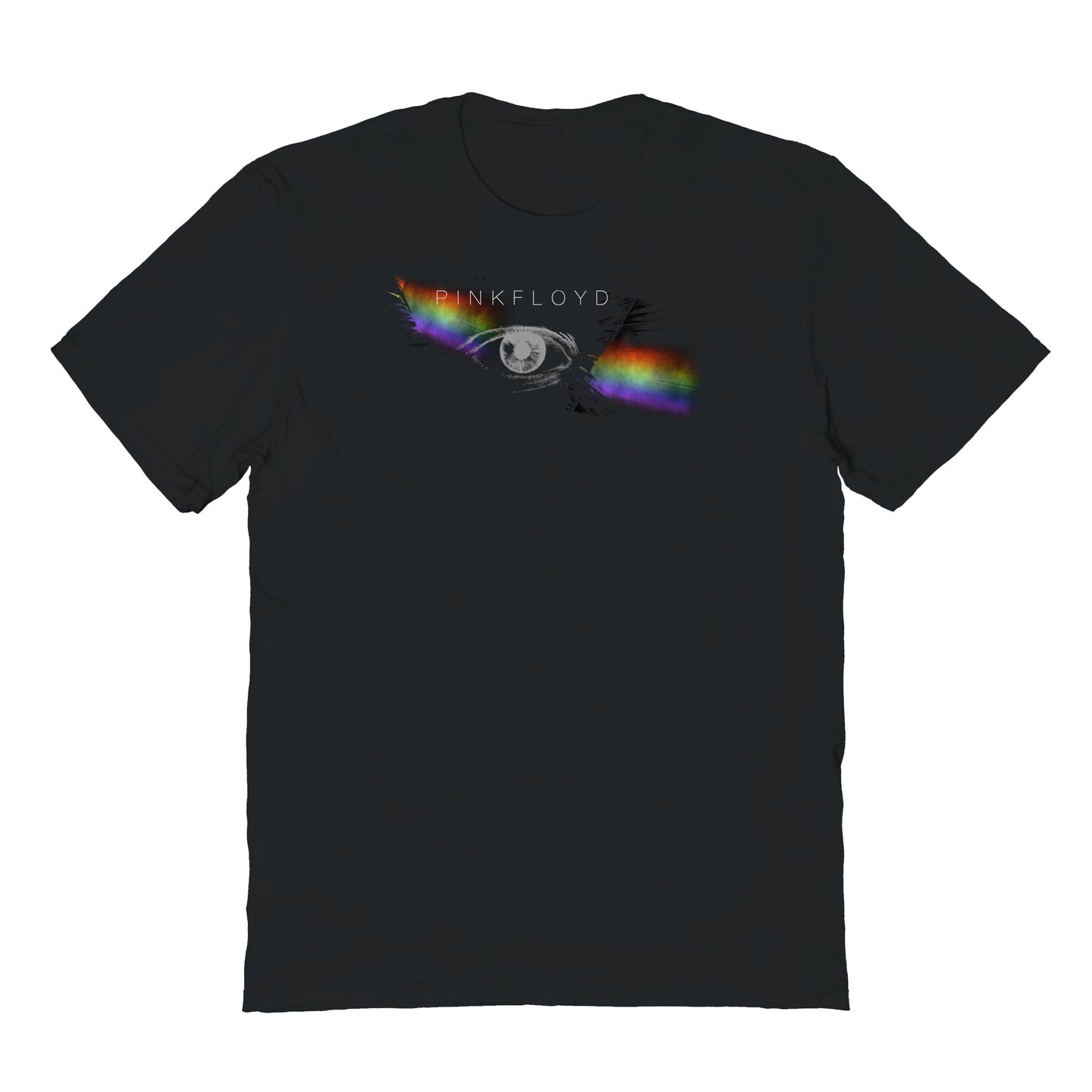 Pink Floyd Eye And Rainbow Mens T Shirt Black