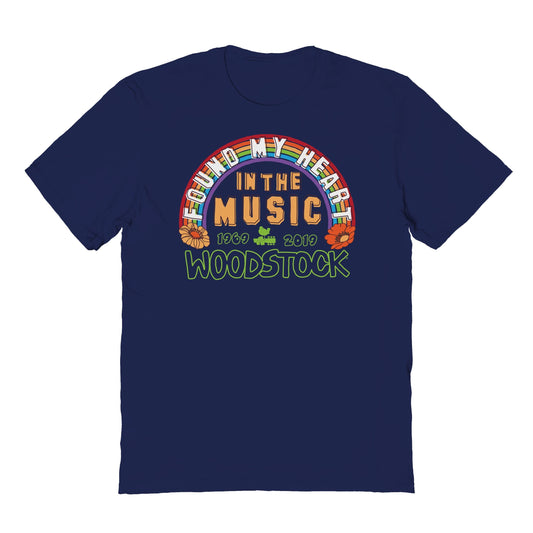 Woodstock Found my Heart 1 Mens T Shirt Navy Blue