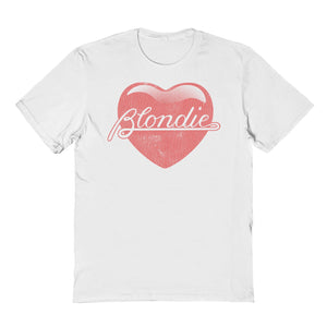 Blondie Glass Heart Mens T Shirt White