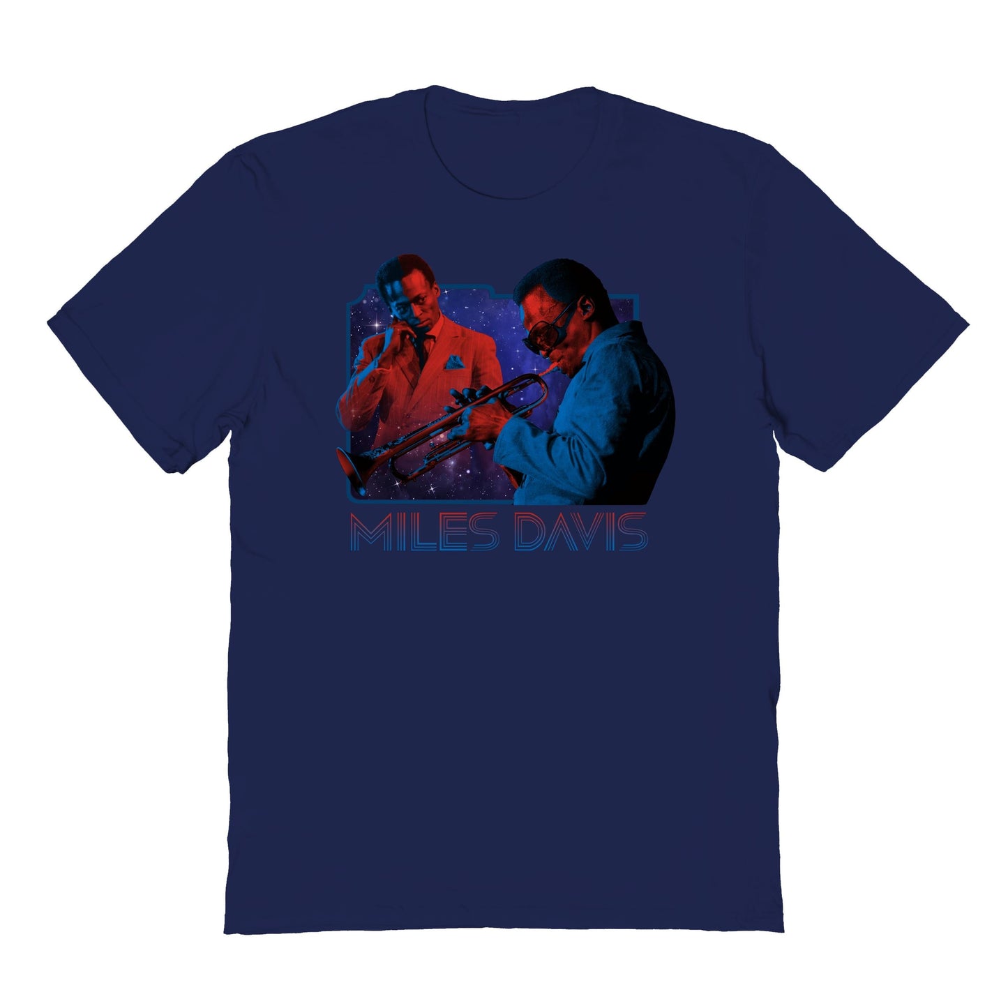 Miles Davis Hot and Cool Mens T Shirt Navy Blue