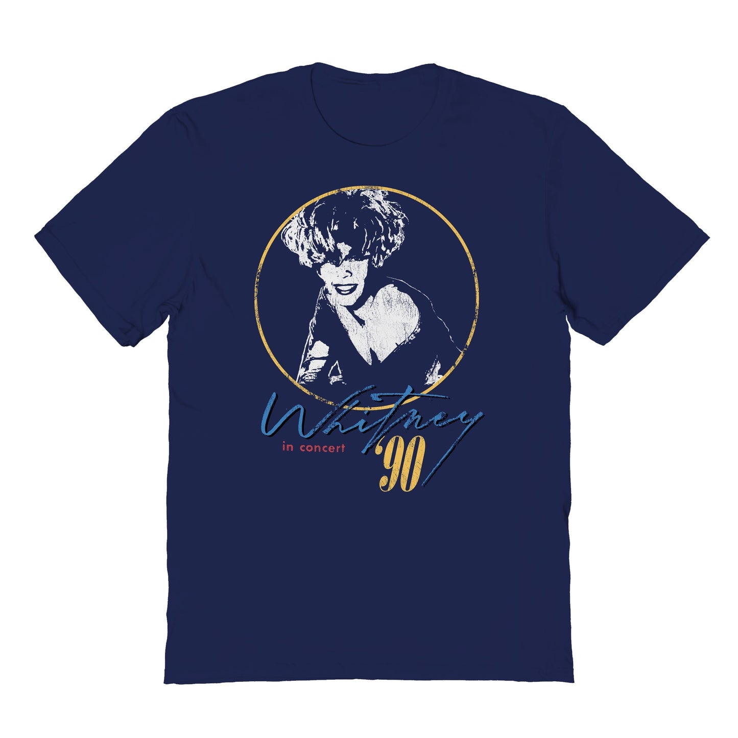 Whitney Houston in Concert Mens T Shirt Navy Blue