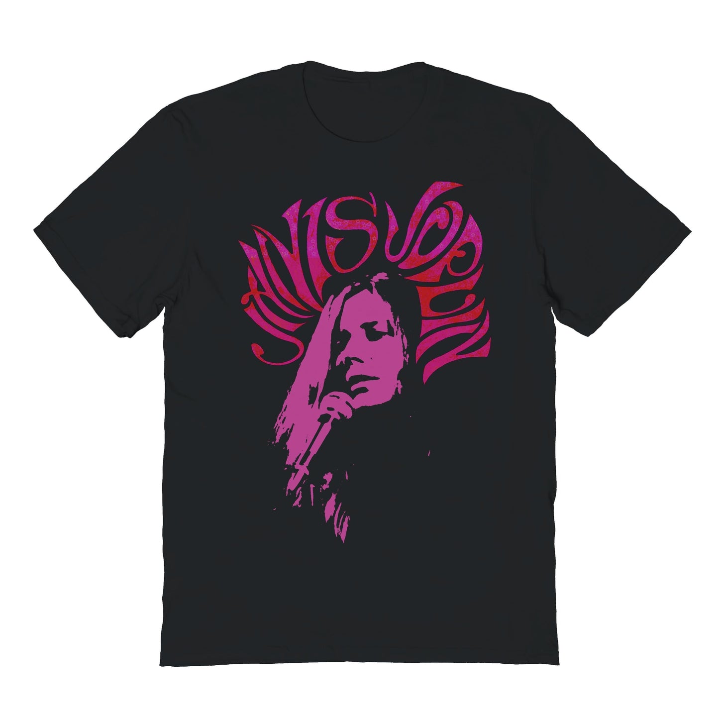 Janis Joplin Forever Mens T Shirt Black