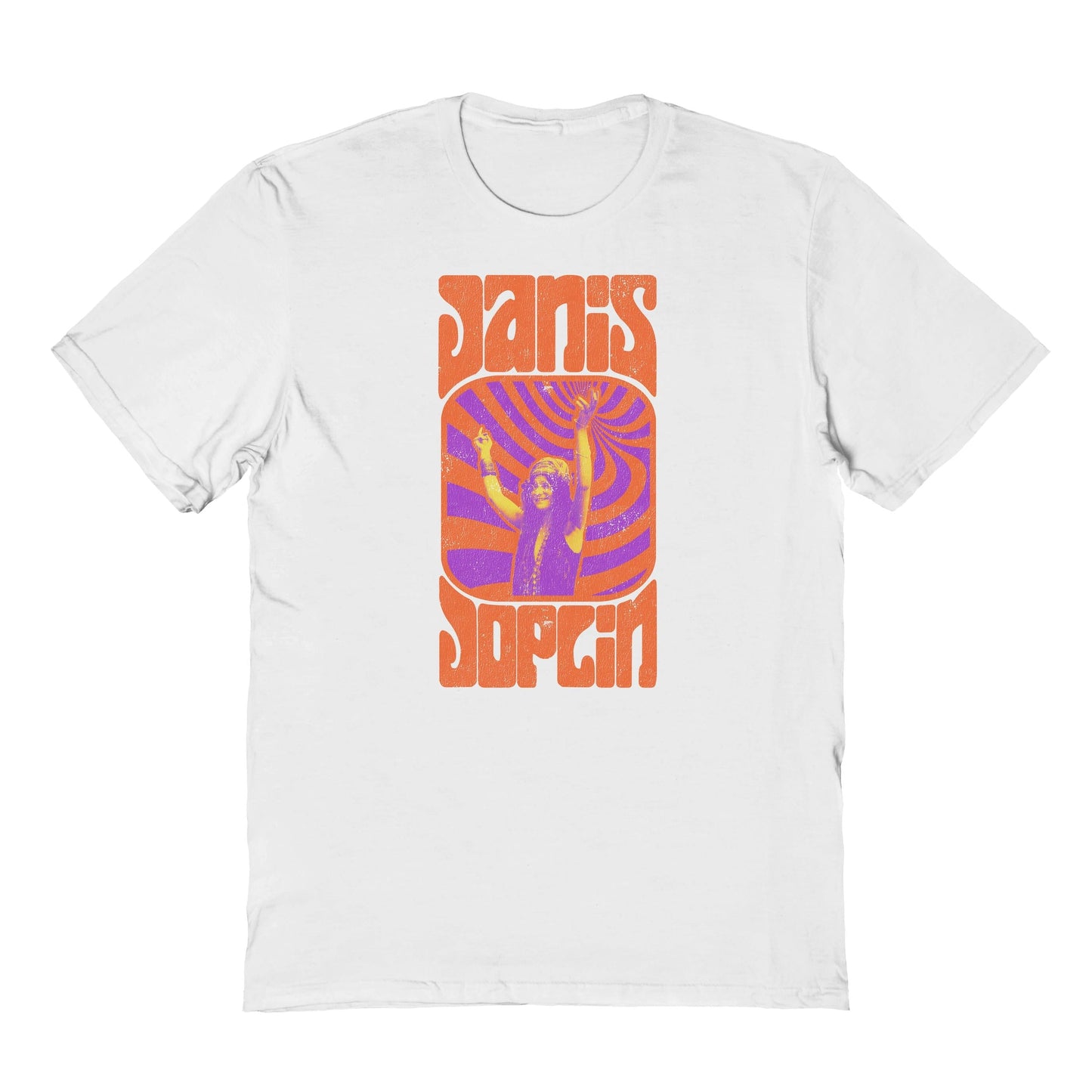 Janis Joplin Trip Mens T Shirt White