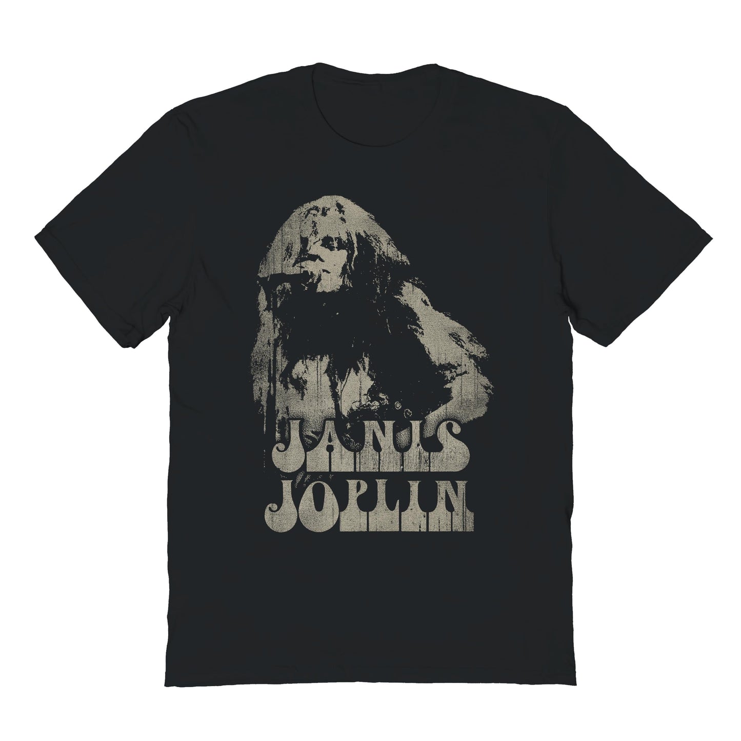 Janis Joplin Sings Mens T Shirt Black