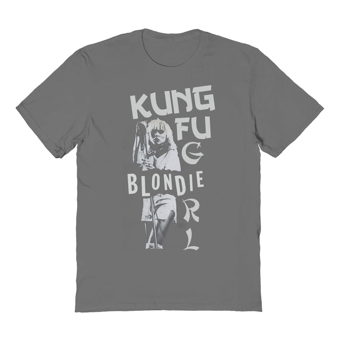 Blondie Kung Fu Girl Mens T Shirt Charcoal