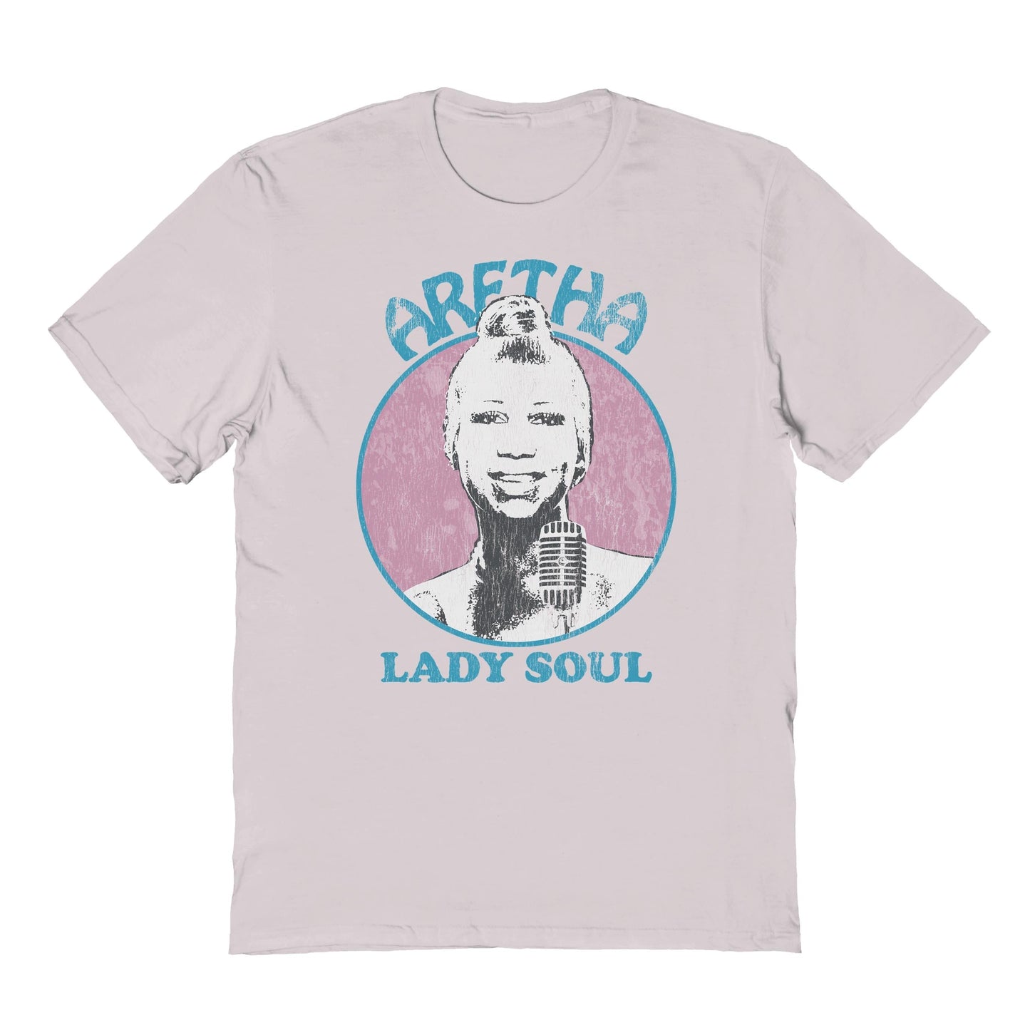 Aretha Franklin Lady Soul Mens T Shirt Ice Grey