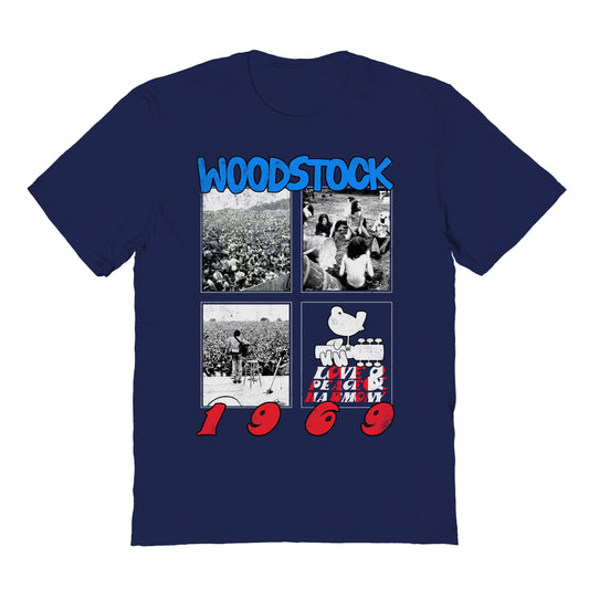 Woodstock Live From Woodstock Mens T Shirt Navy Blue