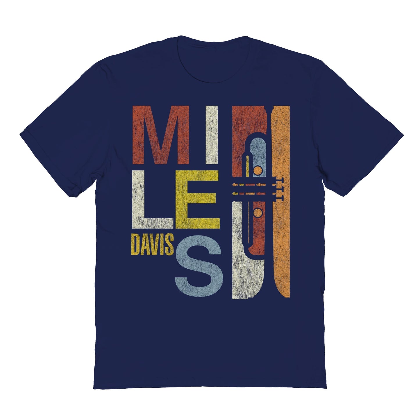 Miles Davis Magic Horn Mens T Shirt Navy Blue