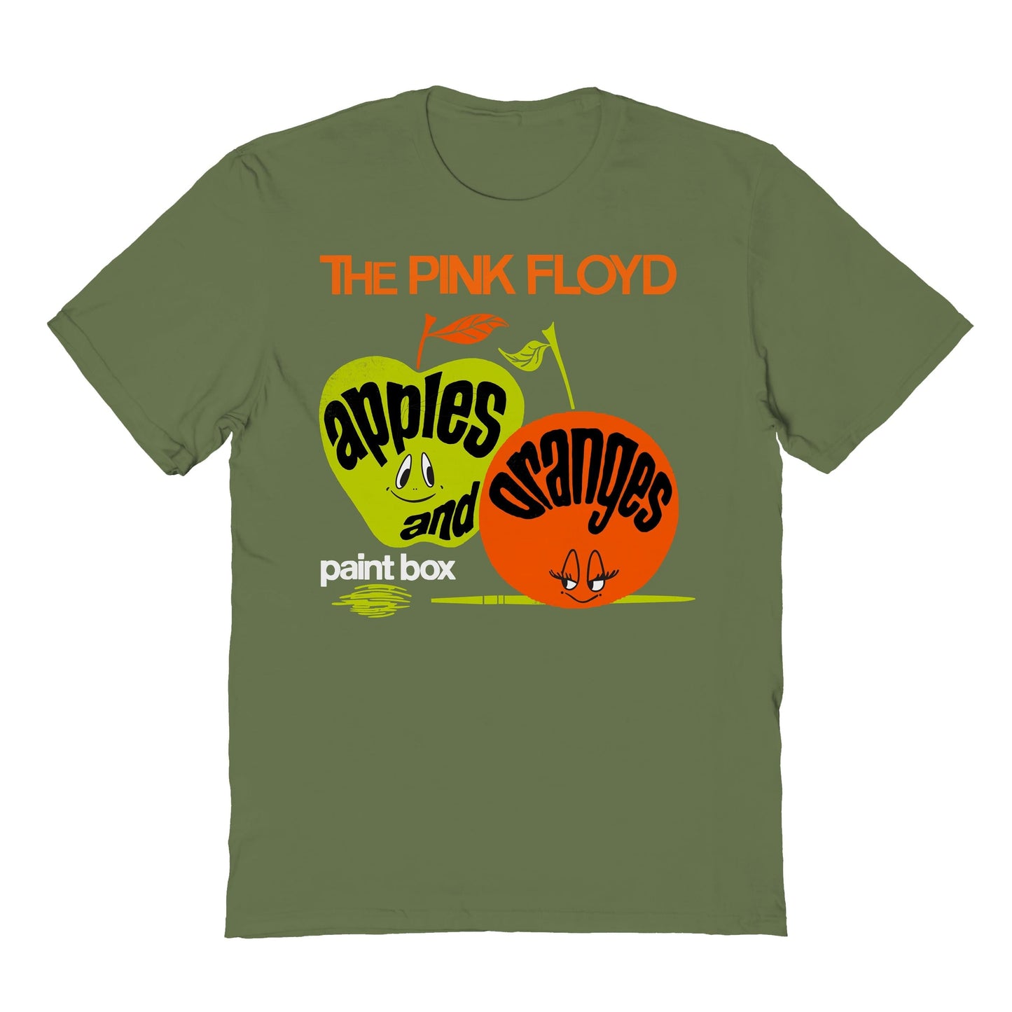 Pink Floyd Paint Box Mens T Shirt Military Green