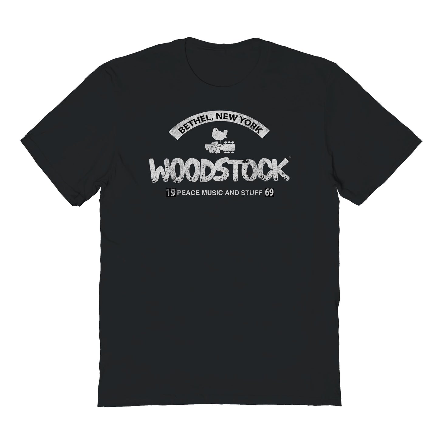 Woodstock Peace Music And Stuff Mens T Shirt Black