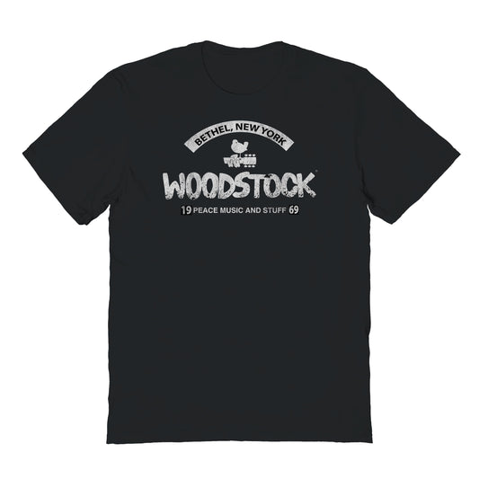 Woodstock Peace Music And Stuff Mens T Shirt Black