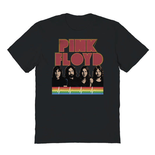 Pink Floyd Pink Rainbow Mens T Shirt Black