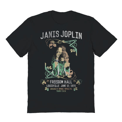 Janis Joplin Poster Mens T Shirt Black