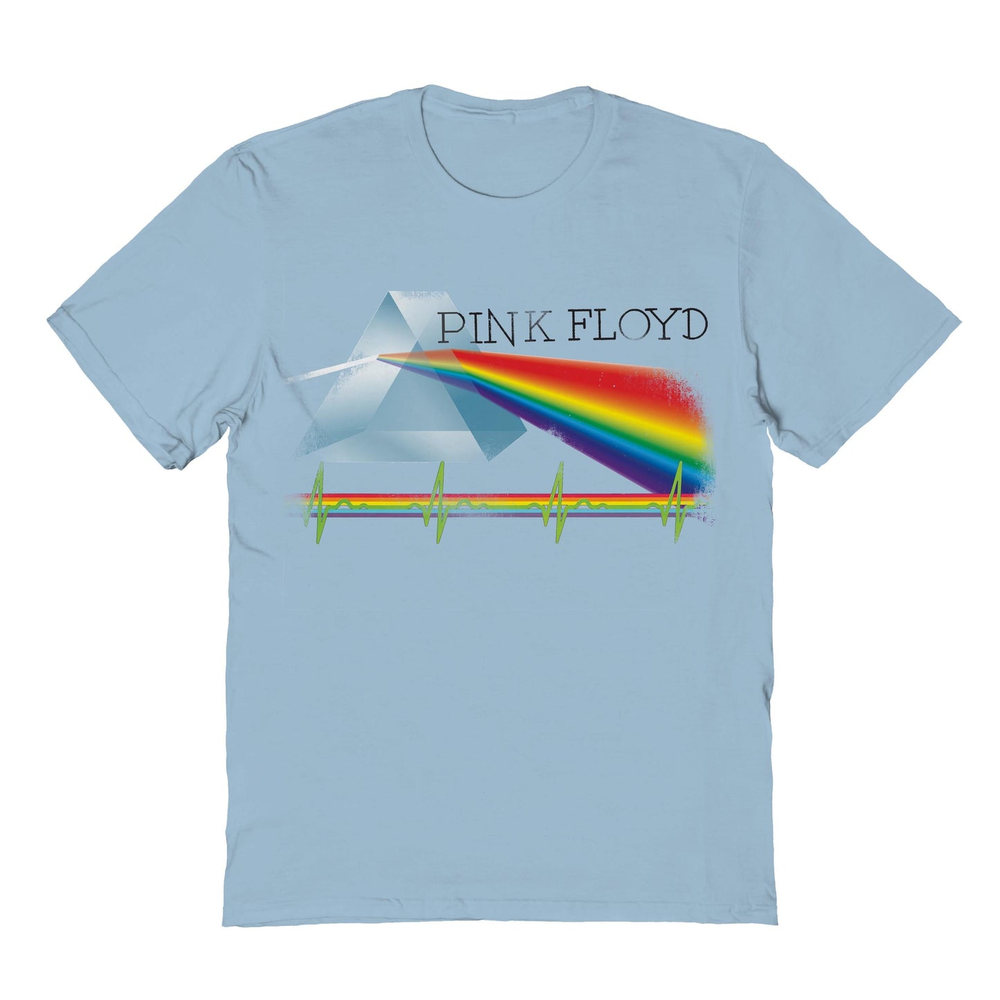 Pink Floyd Prism Color Relec Mens T Shirt Light Blue