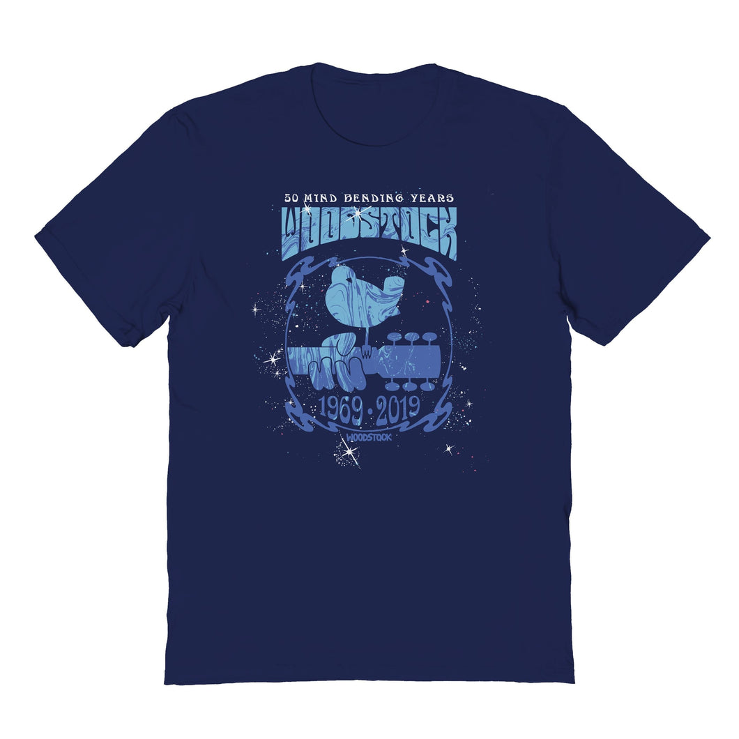 Woodstock Psychadelic Mens T Shirt Navy Blue