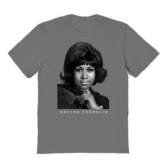 Aretha Franklin Queen Beehive Mens T Shirt Charcoal