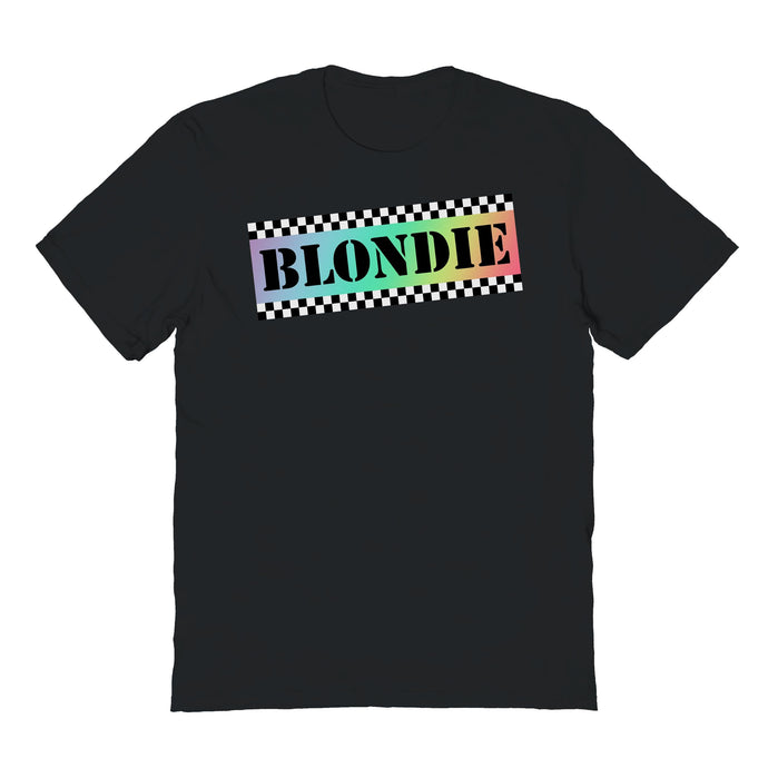 Blondie Rainbow Logo Mens T Shirt Black