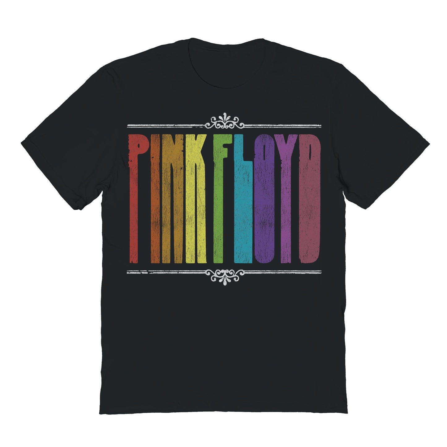 Pink Floyd Rainbow Logo Mens T Shirt Black