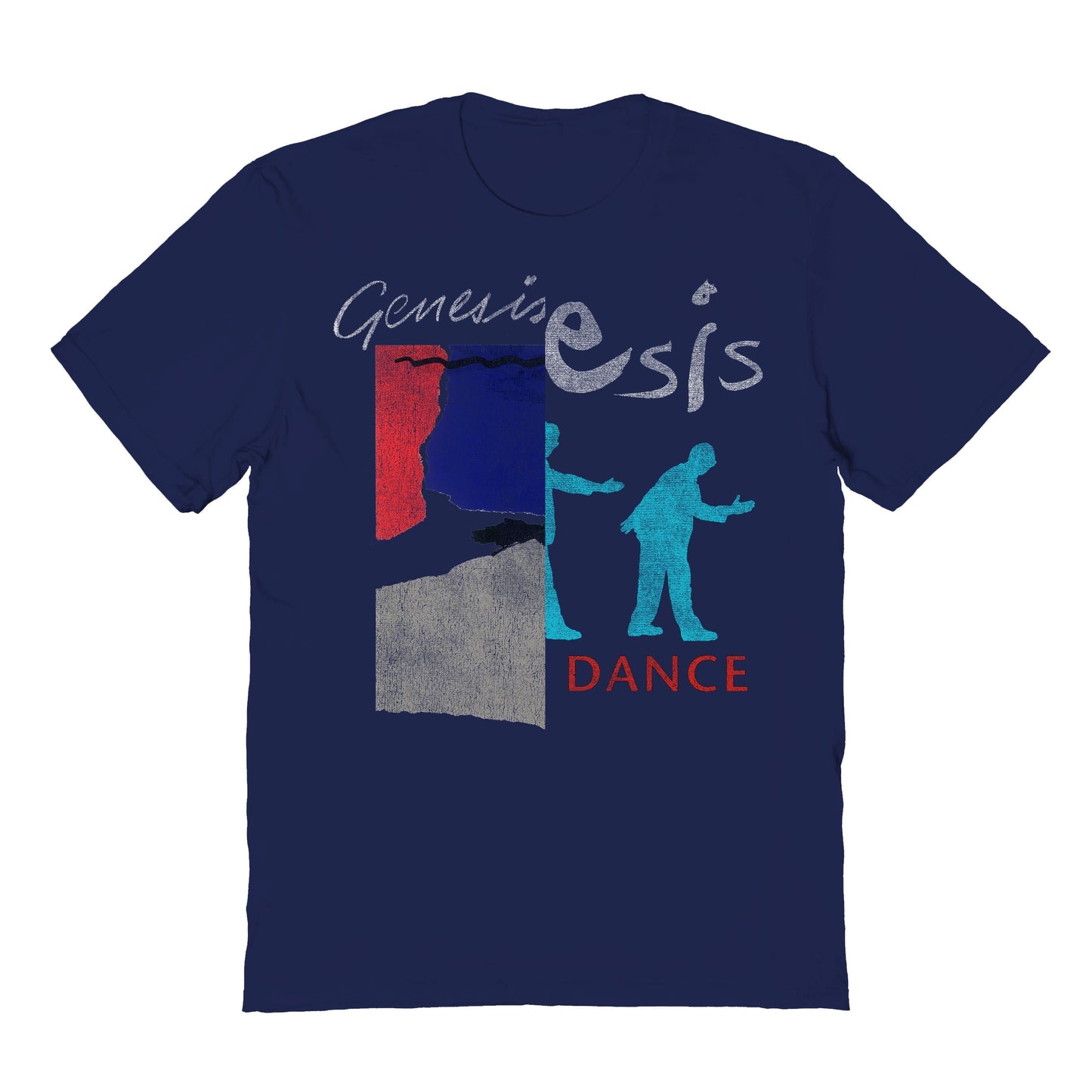 Genesis Spliced Design Mens T Shirt Navy Blue