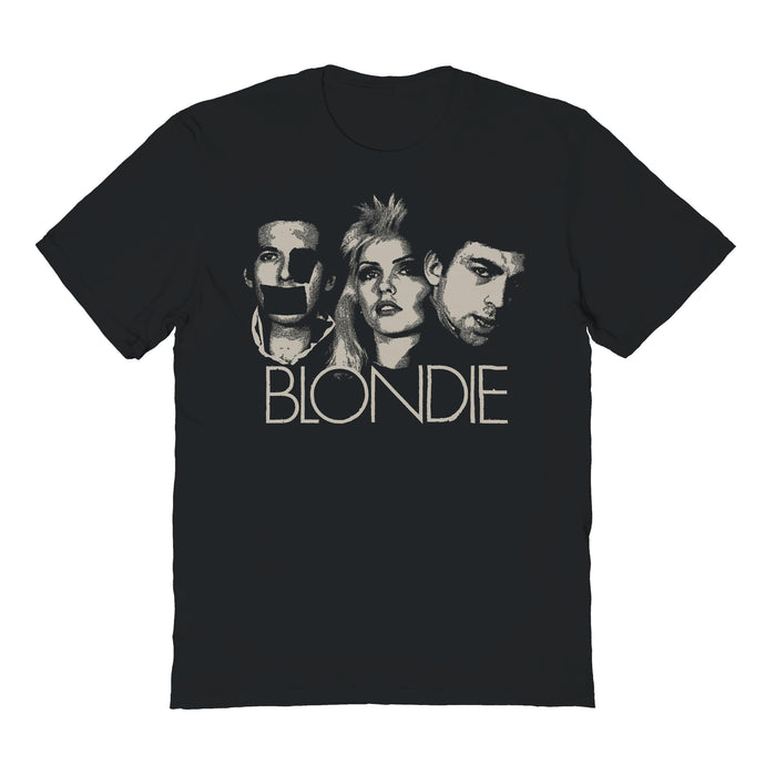 Blondie Tape Face Crew Mens T Shirt Black