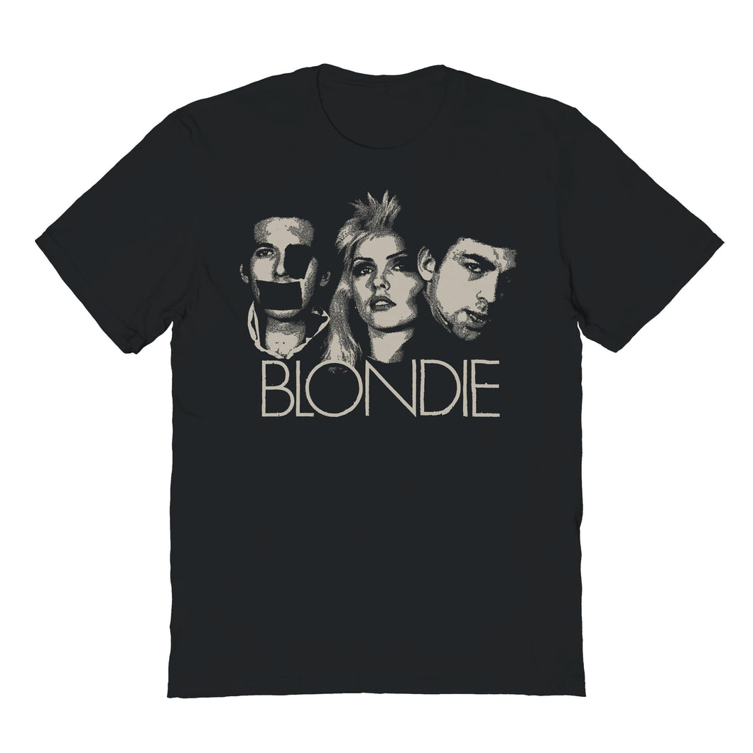 Blondie Tape Face Crew Mens T Shirt Black