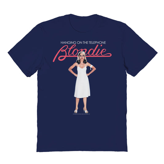 Blondie Telephone Mens T Shirt Navy Blue