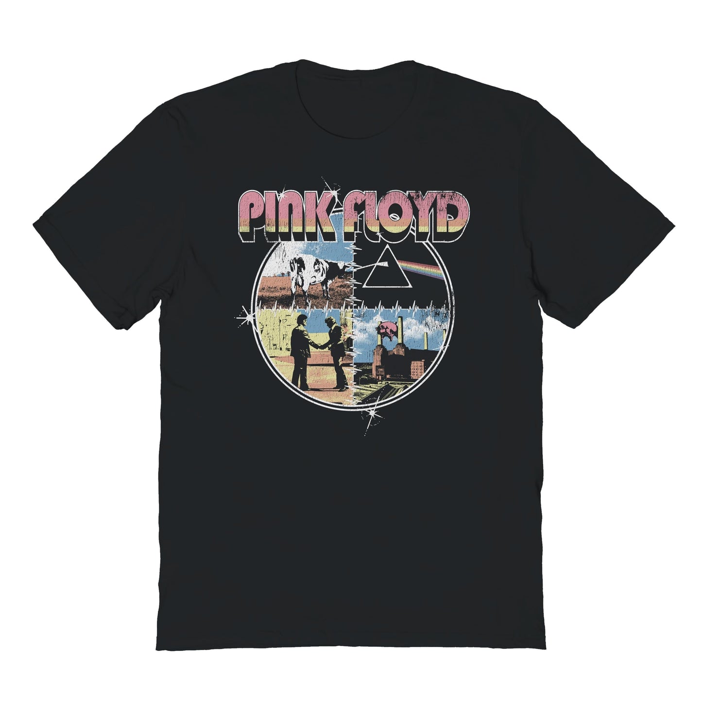 Pink Floyd Tricolor Mens T Shirt Black