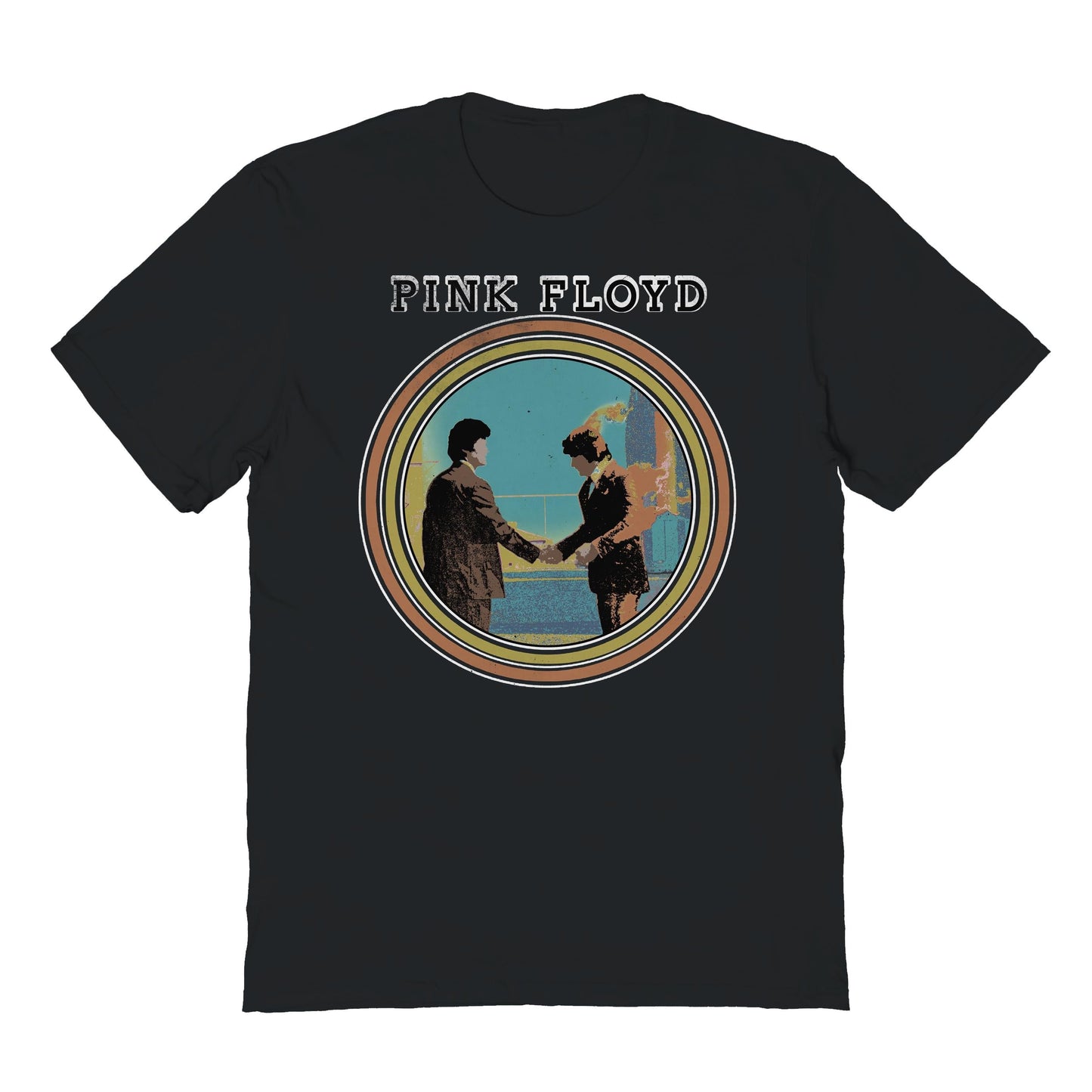 Pink Floyd Vintage Burning Man Mens T Shirt Black