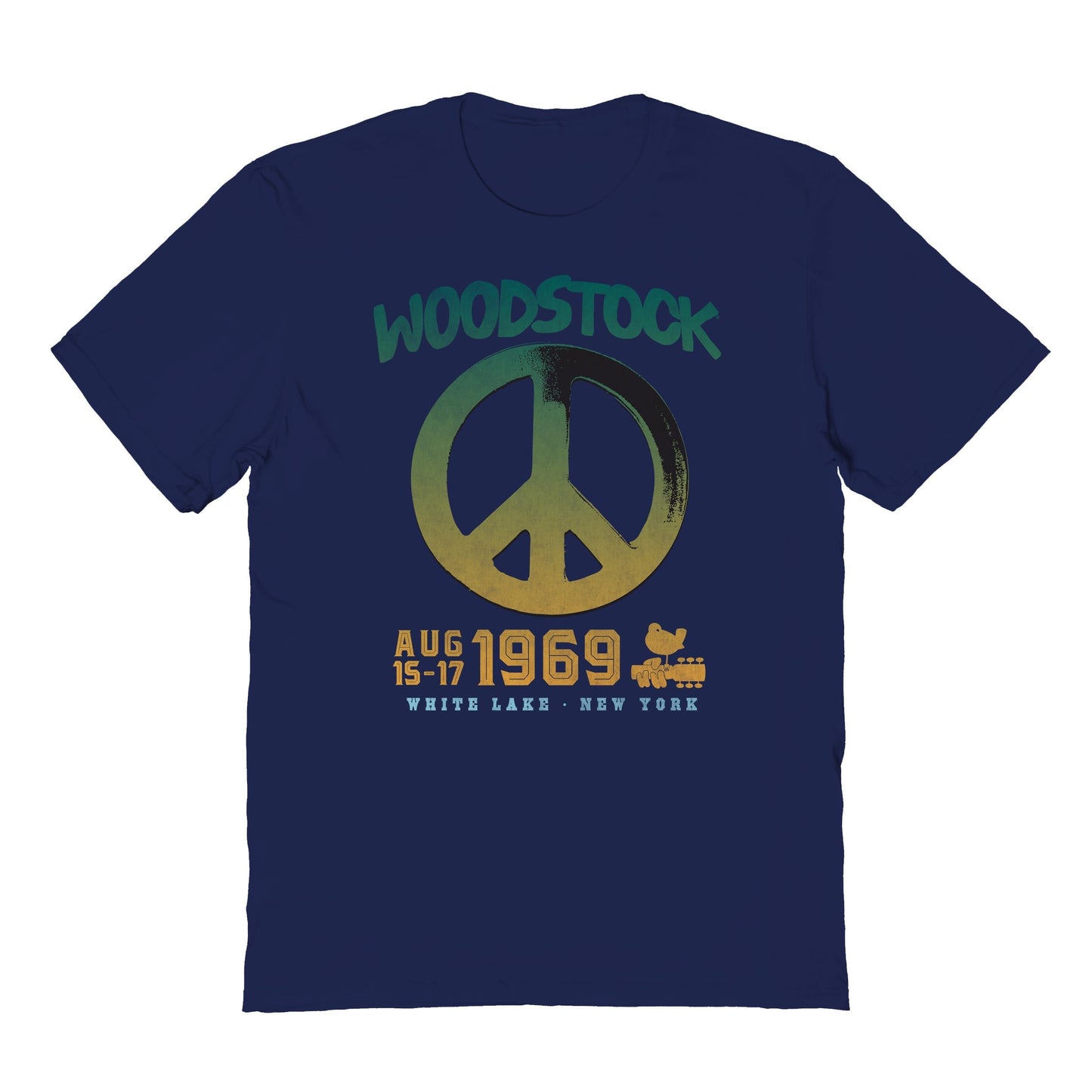 Woodstock White Lake 1 Mens T Shirt Navy Blue