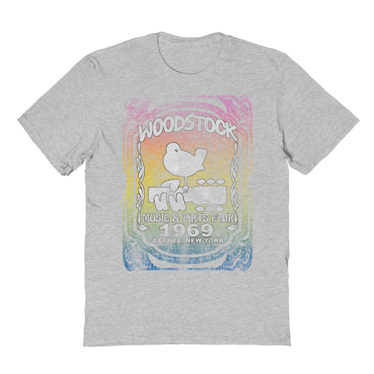 Woodstock 1969 Mens T Shirt Heather Grey