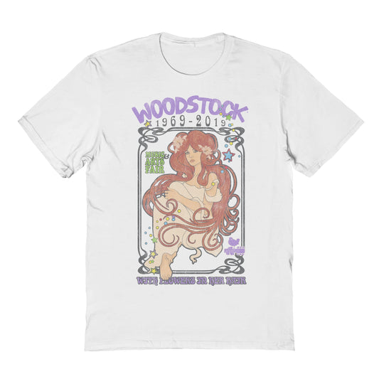 Woodstock Woman 1969 Mens T Shirt White