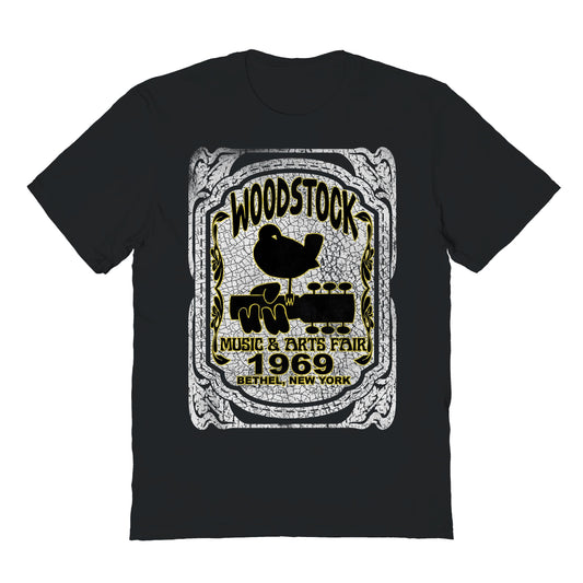 Woodstock 1969 Multi Mens T Shirt Black