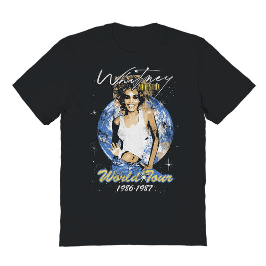 Whitney Houston World Tour Mens T Shirt Black